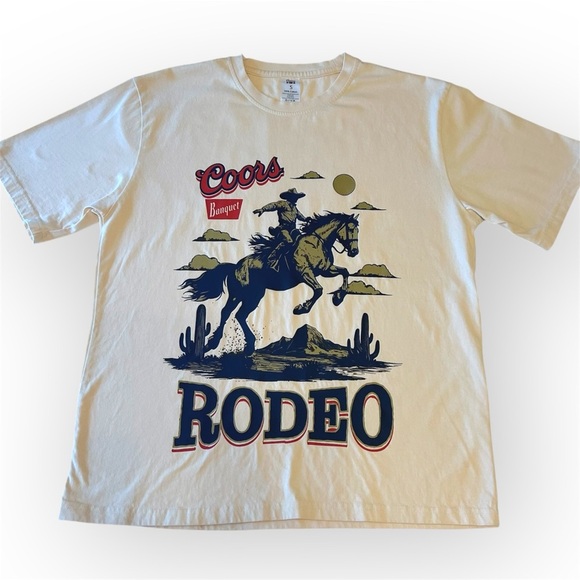 Coors Rodeo Cowboy T-Shirt Western Shirt, unisex Men’s Size S/Women’s size M - Picture 9 of 9